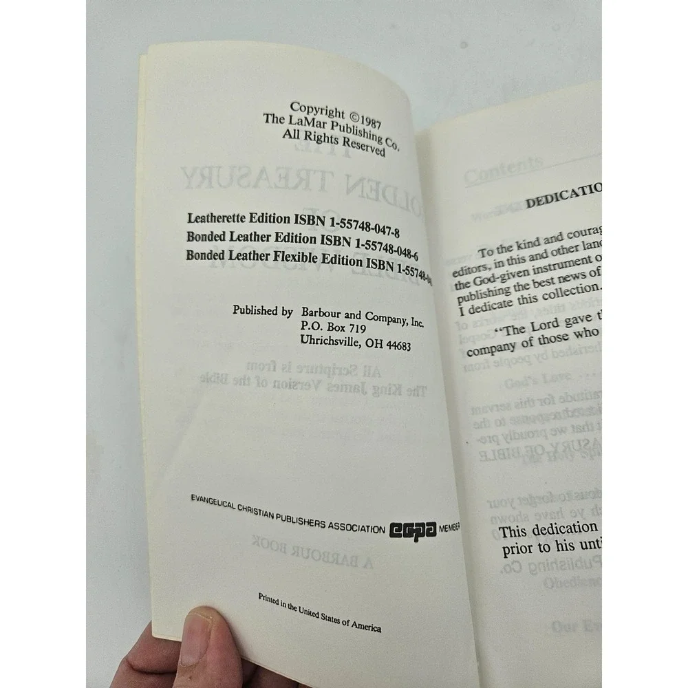 Golden Treasury Bible Wisdom 1987 Barbour Christian Devotional‎ Book